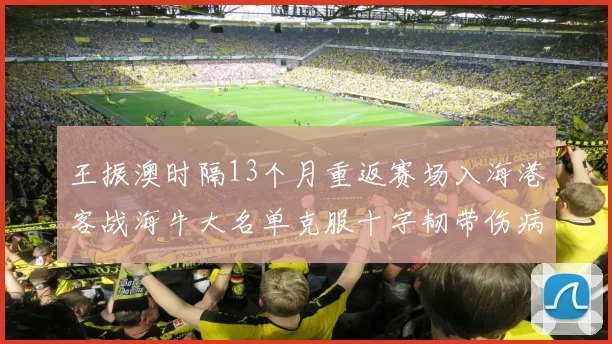 王振澳时隔13个月重返赛场入海港客战海牛大名单克服十字韧带伤病挑战